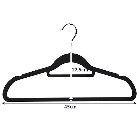 Clothes hanger 20pcs - black Ruhhy 22536