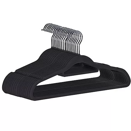 Clothes hanger 20pcs - black Ruhhy 22536