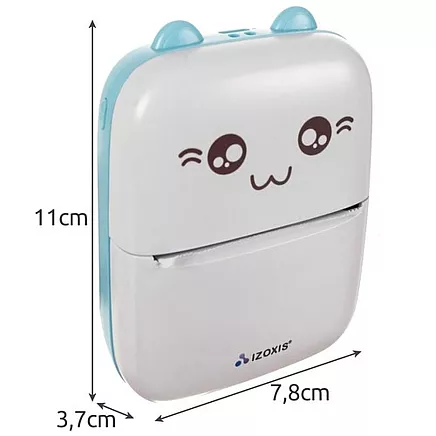 Kotek Mini Быстрый термопринтер с Bluetooth и забавным кошачьим дизайном + 11 бесплатных роллеров - компактный и простой в использовании