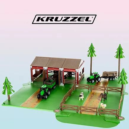 Farm with animals + 2 farm cars 22404