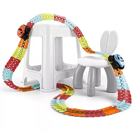 Elastīga auto trase konstruktors 193 elementi ar LED mašīnīti