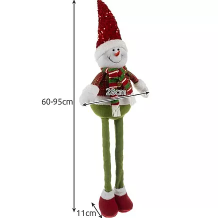 Teleskopisks Ziemassvētku sniegavīrs Ruhhy 22331, 95 cm