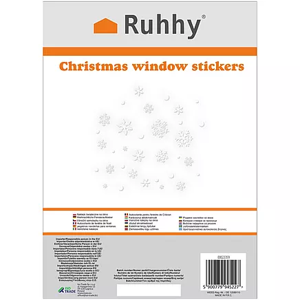 Ruhhy Christmas Window Stickers 22359