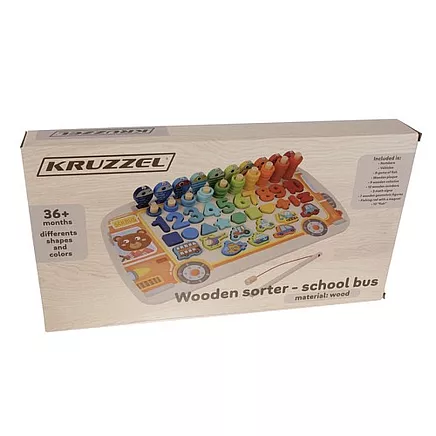 Wooden puzzle - sorter 6 in 1 Kruzzel 22636