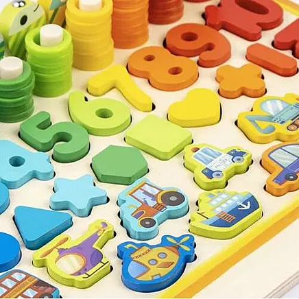 Wooden puzzle - sorter 6 in 1 Kruzzel 22636