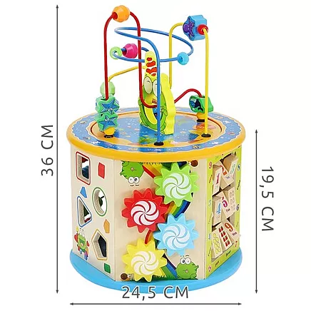 Koka attīstošais aktivitāšu kubs 8-in-1 22429