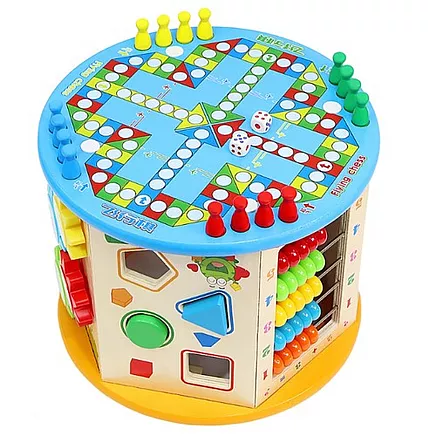 Koka attīstošais aktivitāšu kubs 8-in-1 22429