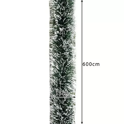Bieza Ziemassvētku vītne 6 m Ruhhy 22310, apsnigusi