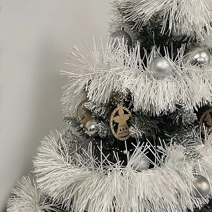 Christmas tree garland - white 6m Ruhhy 22307