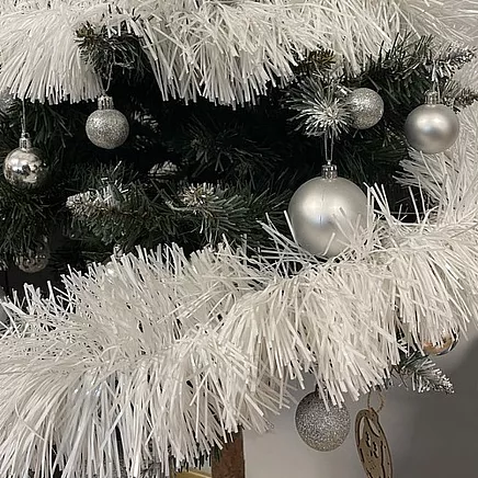 Christmas tree garland - white 6m Ruhhy 22307