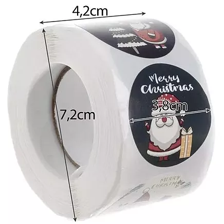 Christmas stickers - roll 500pcs Ruhhy 22328