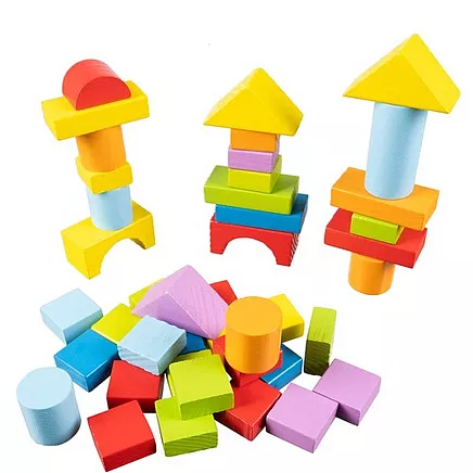 Wooden blocks - 100pcs Kruzzel 22666
