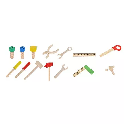 Box + set of wooden tools 22697