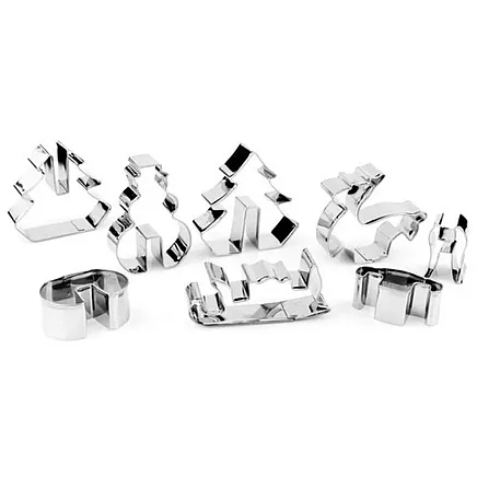 Набор 3D рождественских резаков для печенья - формы для выпечки из нержавеющей стали для пряников, тортов, кондитерских изделий, глиняных поделок