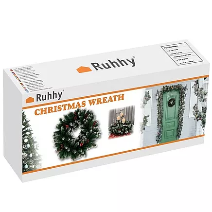 Apsnidzis Ziemassvētku vainags Ruhhy 22302 ar čiekuriem, 45 cm
