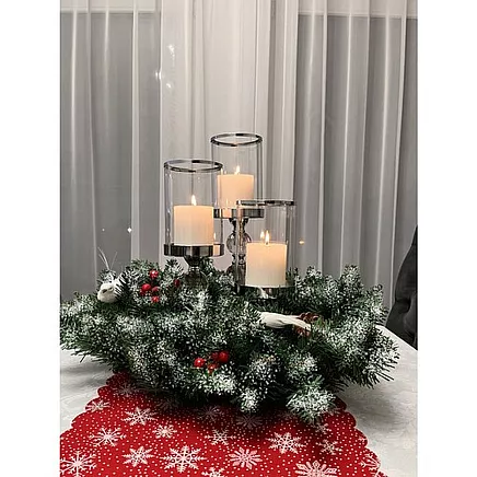 Apsnidzis Ziemassvētku vainags Ruhhy 22302 ar čiekuriem, 45 cm