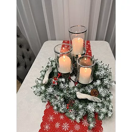 Apsnidzis Ziemassvētku vainags Ruhhy 22302 ar čiekuriem, 45 cm