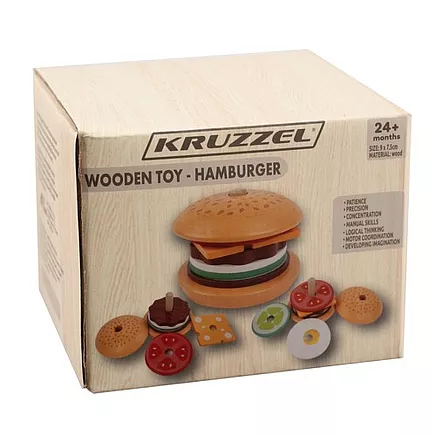 Kruzzel 22673 Koka Rotaļu Burgers