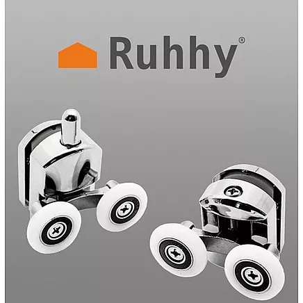 Dušas kabīnes durvju rullīšu komplekts, 8 gab., Ruhhy 22900