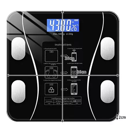 Ruhhy 22525 LCD analytical bathroom scale