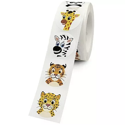 Motivējošas Jautras Uzlīmes - Rullis 500 Gab.