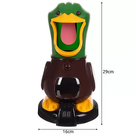 Interaktīva mērķu šaušanas spēle bērniem Hungry Duck - 2 ieroči, LCD rezultātu tablo