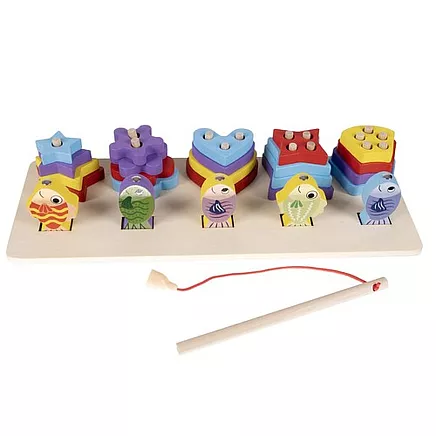 Wooden sorter - fishing Kruzzel 22565
