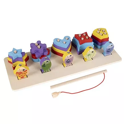 Wooden sorter - fishing Kruzzel 22565