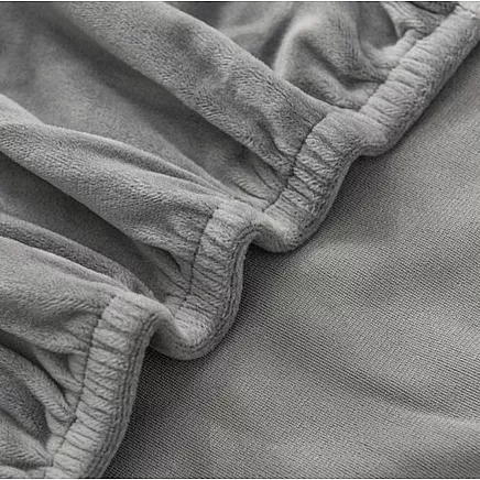 Chair cover - gray velvet Ruhhy 22979