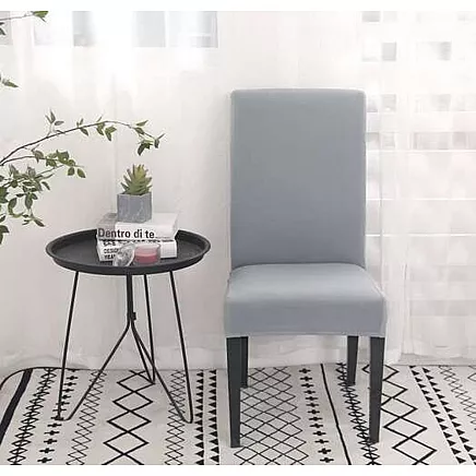 Chair cover - gray velvet Ruhhy 22979