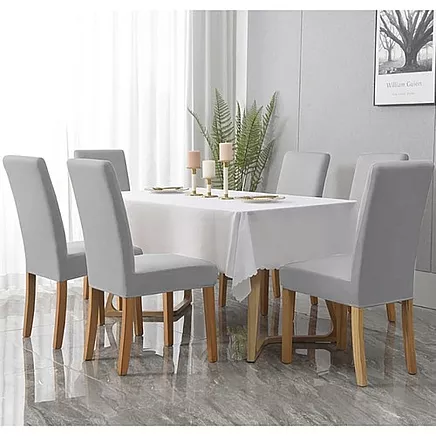 Chair cover - gray velvet Ruhhy 22979