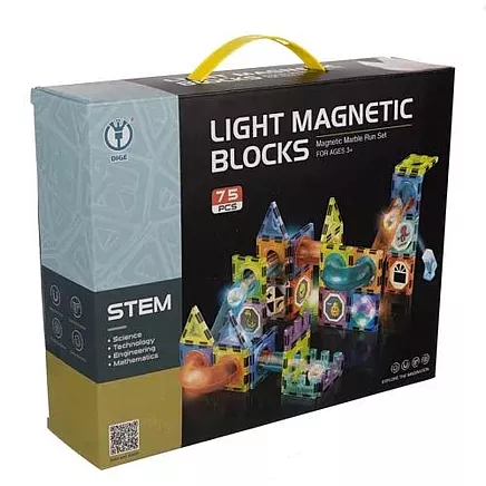 Magnetic blocks - track 77pcs Kruzzel 22684