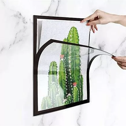 Magnētiskais Rāmis Dimantu Gleznojumiem 30x40 cm, Nesalaužams un Universāls, Melna, 2 gabali komplektā