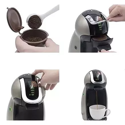 Atkārtoti lietojamās kapsulas kafijas pagatavošanai, Dolce Gusto kafijas automātiem, 6...