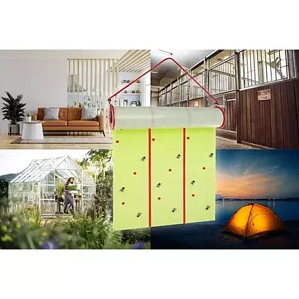 Промышленный клейкий рулон для ловли насекомых - 10 метров, нетоксичный, без запаха - идеально подходит для домов, ферм, теплиц и коммерческих помещений