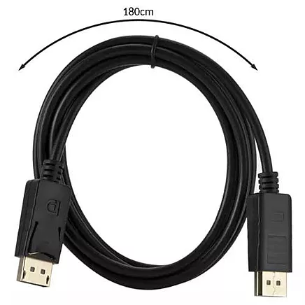 Isoxis 4K DisplayPort HDMI cable - universal, gold-plated, Plug & Play, Ultra HD resolution - compatible with TV, PC, PS5 and other devices