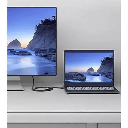 Isoxis 4K DisplayPort HDMI cable - universal, gold-plated, Plug & Play, Ultra HD resolution - compatible with TV, PC, PS5 and other devices