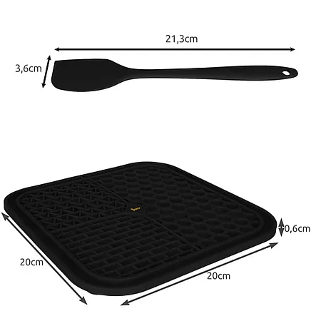 Antistresa laizīšanas paklājiņš sunim Purlov 19378, melns