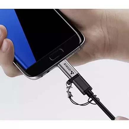 Plug & Play Micro USB 2.0 to USB Type-C OTG Adapter with Lanyard - совместимость 480 Мбит/с передачи данных и 2.1A зарядки, прочный и портативный