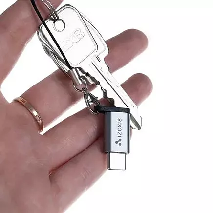 Plug & Play Micro USB 2.0 to USB Type-C OTG Adapter with Lanyard - совместимость 480 Мбит/с передачи данных и 2.1A зарядки, прочный и портативный