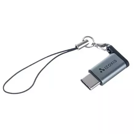 Plug & Play Micro USB 2.0 to USB Type-C OTG Adapter with Lanyard - совместимость 480 Мбит/с передачи данных и 2.1A зарядки, прочный и портативный