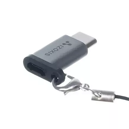 Plug & Play Micro USB 2.0 to USB Type-C OTG Adapter with Lanyard - совместимость 480 Мбит/с передачи данных и 2.1A зарядки, прочный и портативный