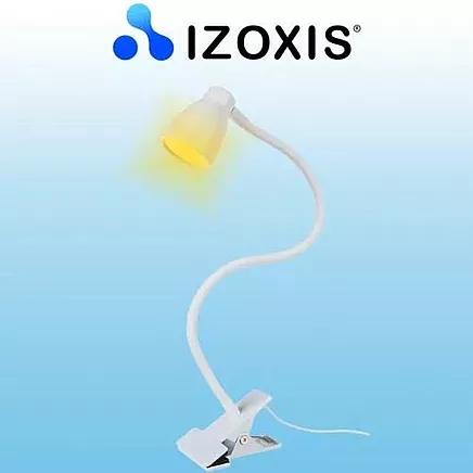 Piespraužama LED galda lampa ar statīvu Izoxis 19455, balta