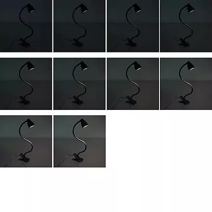 Galda lampa ar klipsi un pamatni Izoxis 19454, melna