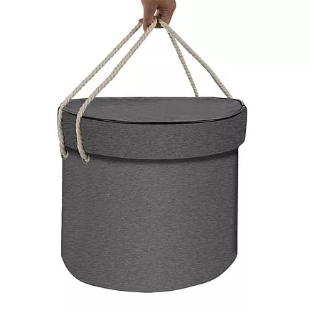 Kruzzel grozs rotaļlietām un mantām ar iebūvētu paklāju 135 cm, pelēks l Basket for...