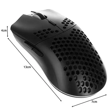 Беспроводная игровая мышь DUNMOON с быстрым оптическим сенсором, RGB LED подсветкой, 6 кнопками, регулируемым DPI и аккумулятором емкостью 400 мАч - максимальный контроль и точность игры для профессиональных геймеров