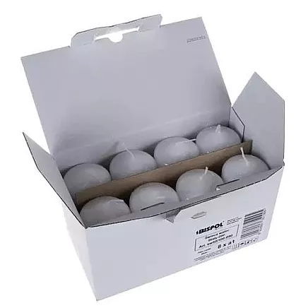 Парафиновые свечи с белым цилиндром длительного горения - набор из 8 штук, идеально подходят для свадебных и рождественских украшений, не дымят и не капают