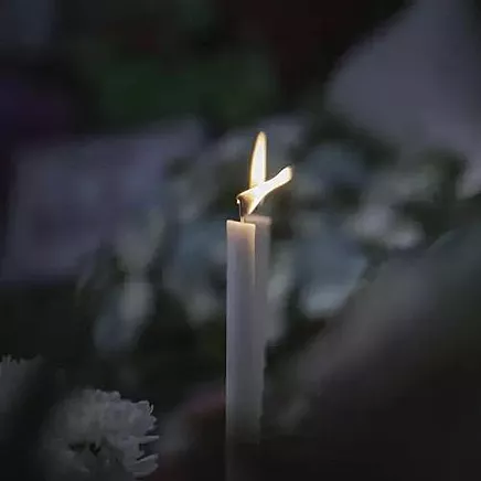 White taper candle - set of 40