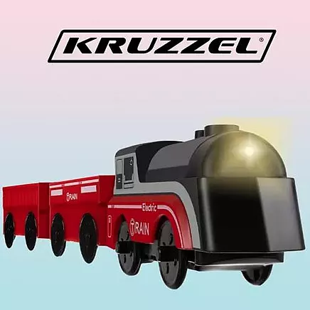Interactive magnetic electric toy train set with self-driving locomotive and illuminated headlight - a learning and entertainment tool for children