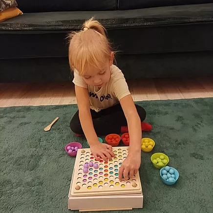 Attīstošā koka mozaīka ar bumbiņām 22403